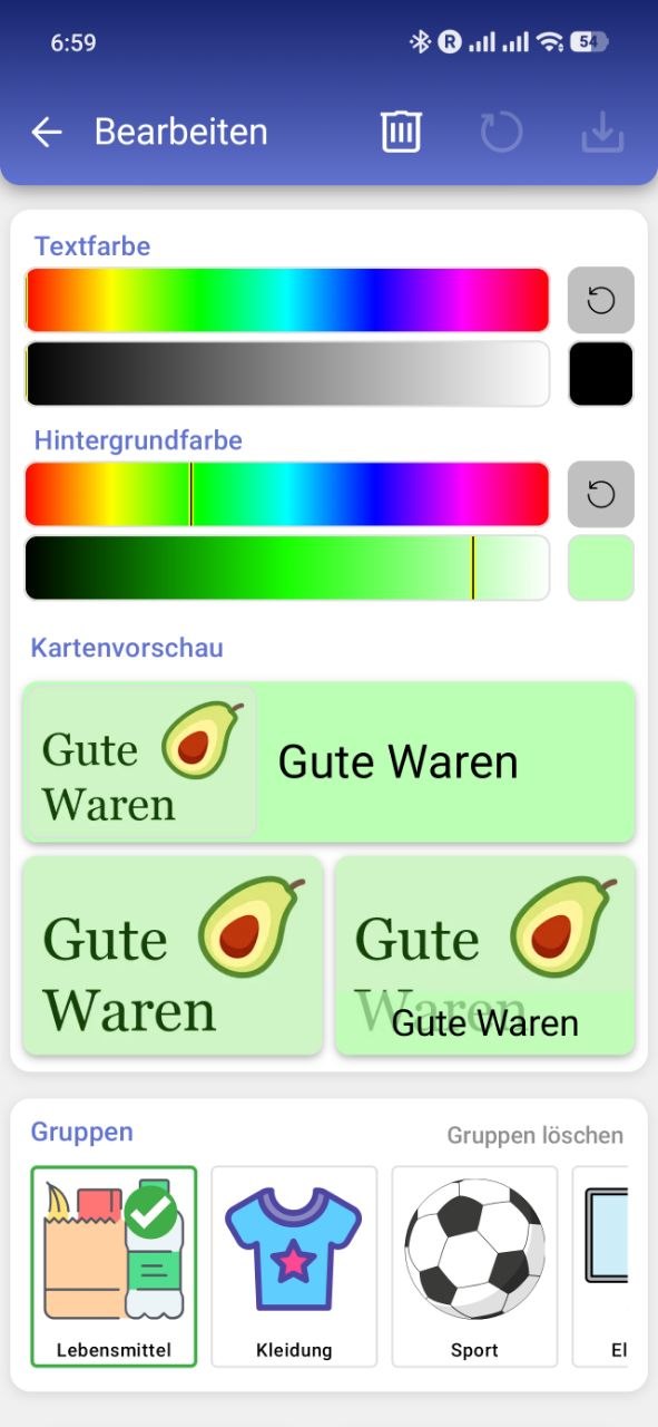 RCards: card groups