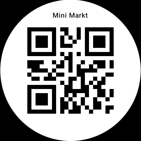 RCards on the watch: QR code
