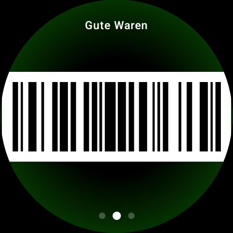 RCards on the watch: barcode