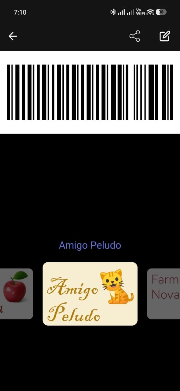 RCards: full-screen QR code