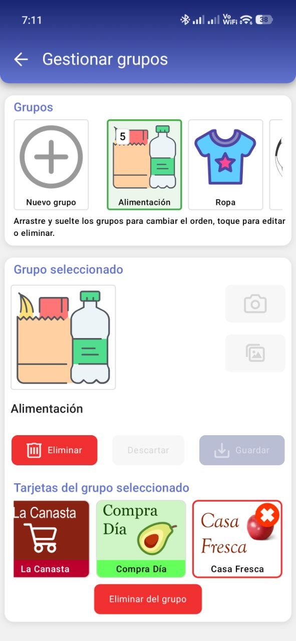 RCards: card groups