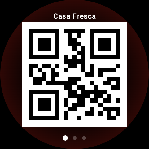 RCards on the watch: barcode