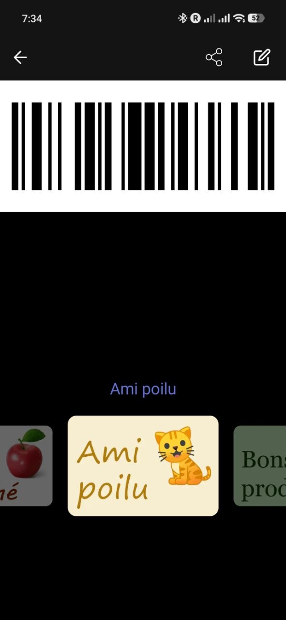 RCards: full-screen QR code