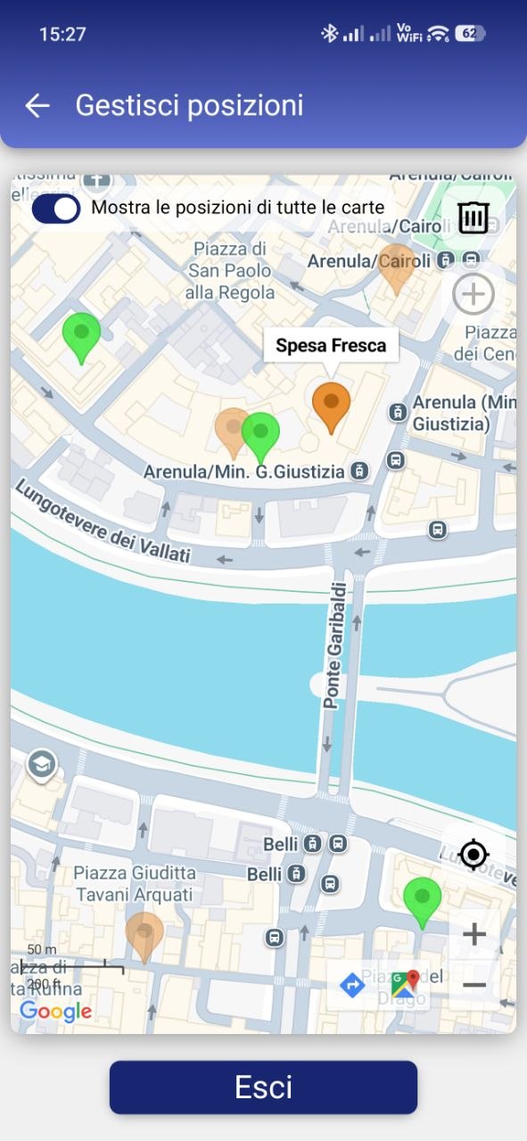RCards: store locations on the map