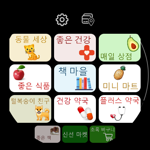 RCards on the watch: grid view