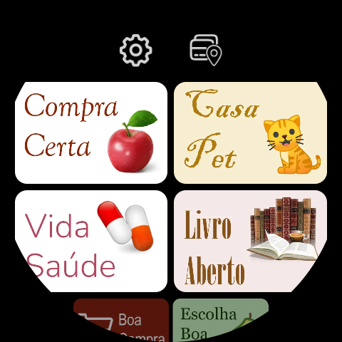 RCards on the watch: compact list