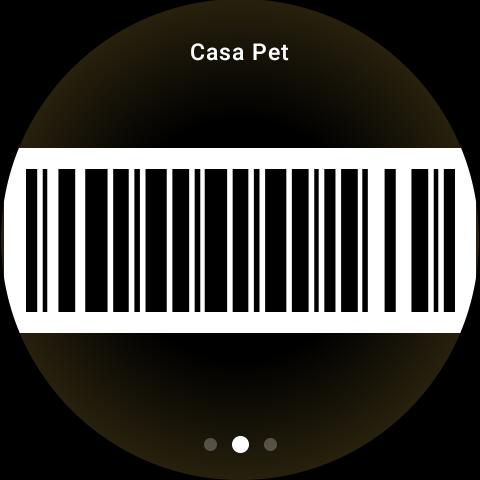 RCards on the watch: barcode