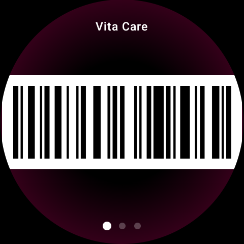 Full-screen barcode on the watch